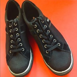 NIB! MBT Jambo Black Canvas/Suede Rocker Sole Sneakers Sz W11 EU42 #400309-03